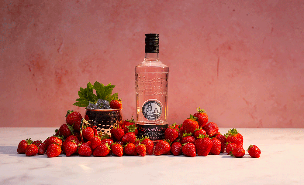 Puerto de Indias Gin with strawberries