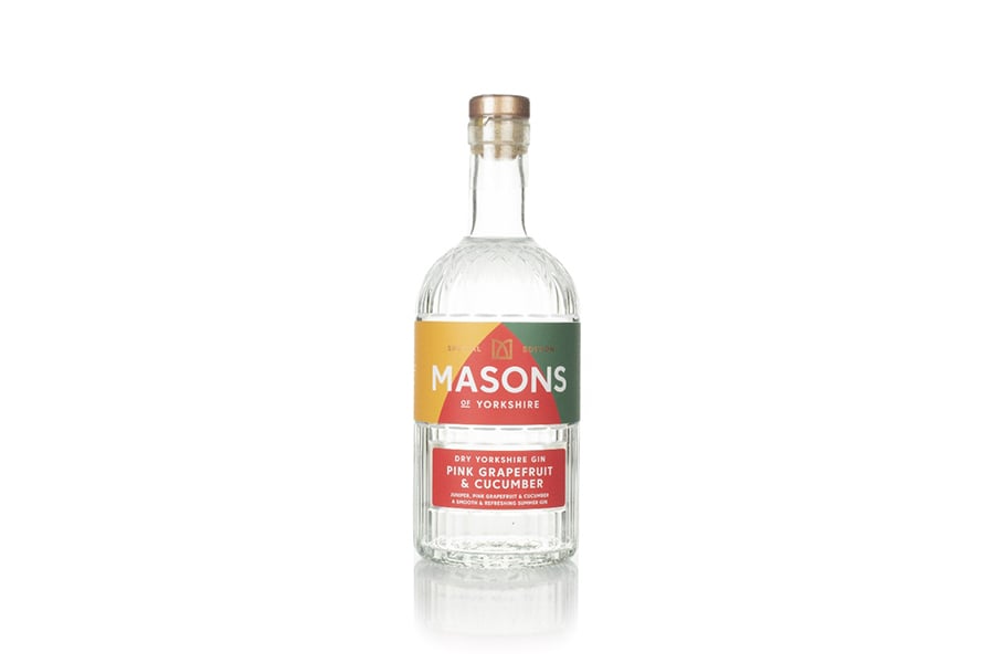 Masons Dry Yorkshire Gin - Pink Grapefruit & Cucumber