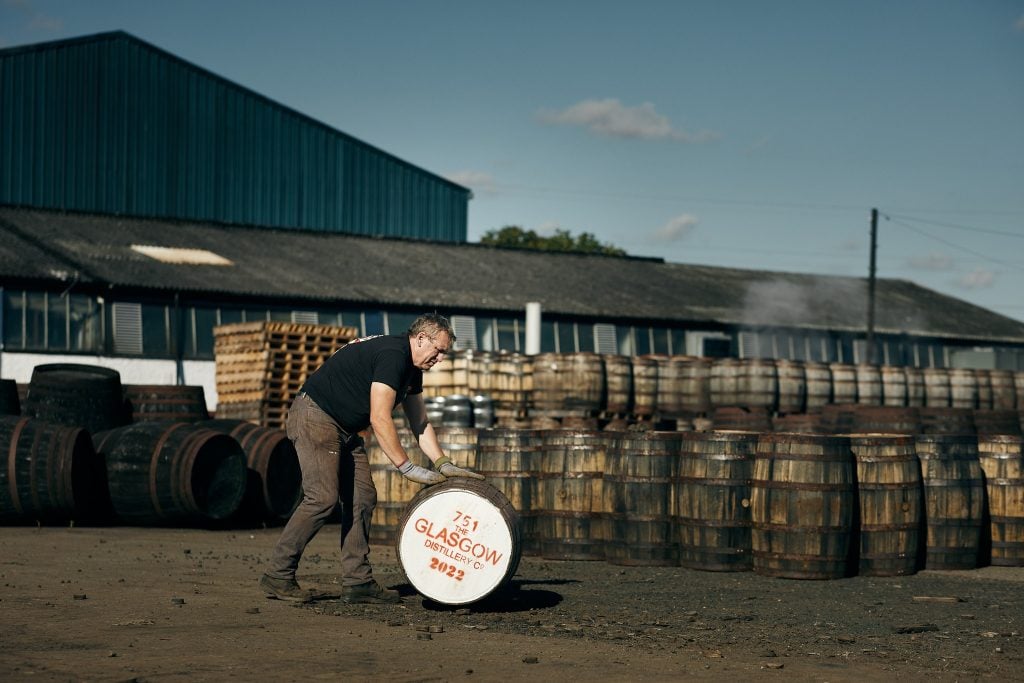 Casks at The Glasgow Distillery