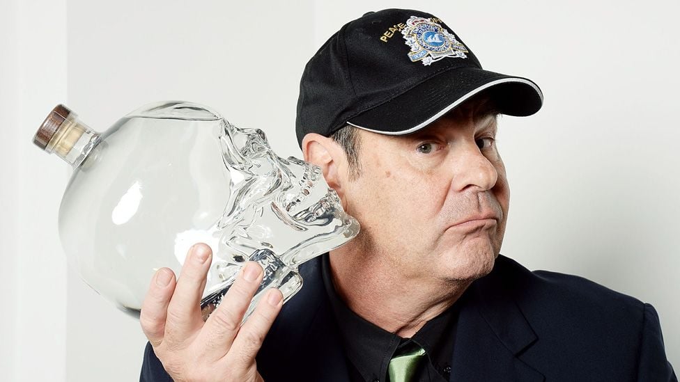 Dan Aykroyd with Crystal Head
