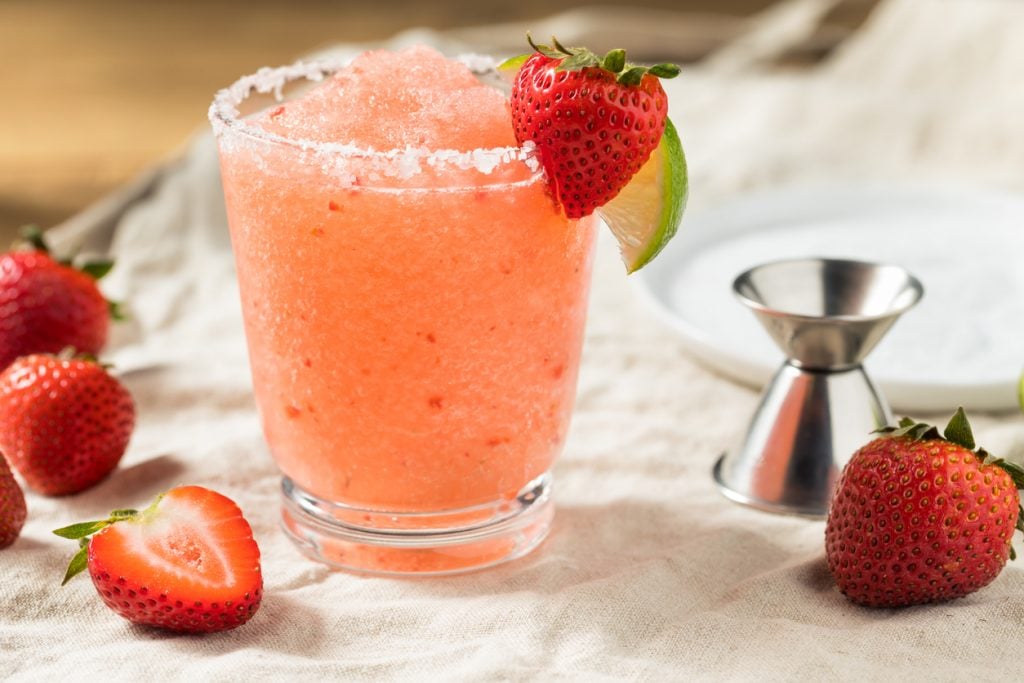 Refreshing Tequila Strawberry Margarita with Lime