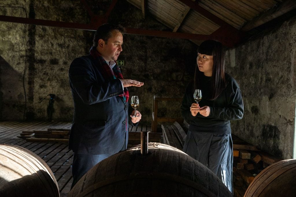 Melodie Leung, director at Zaha Hadid Architects and Gregg Glass, master whisky maker at The Dalmore.
