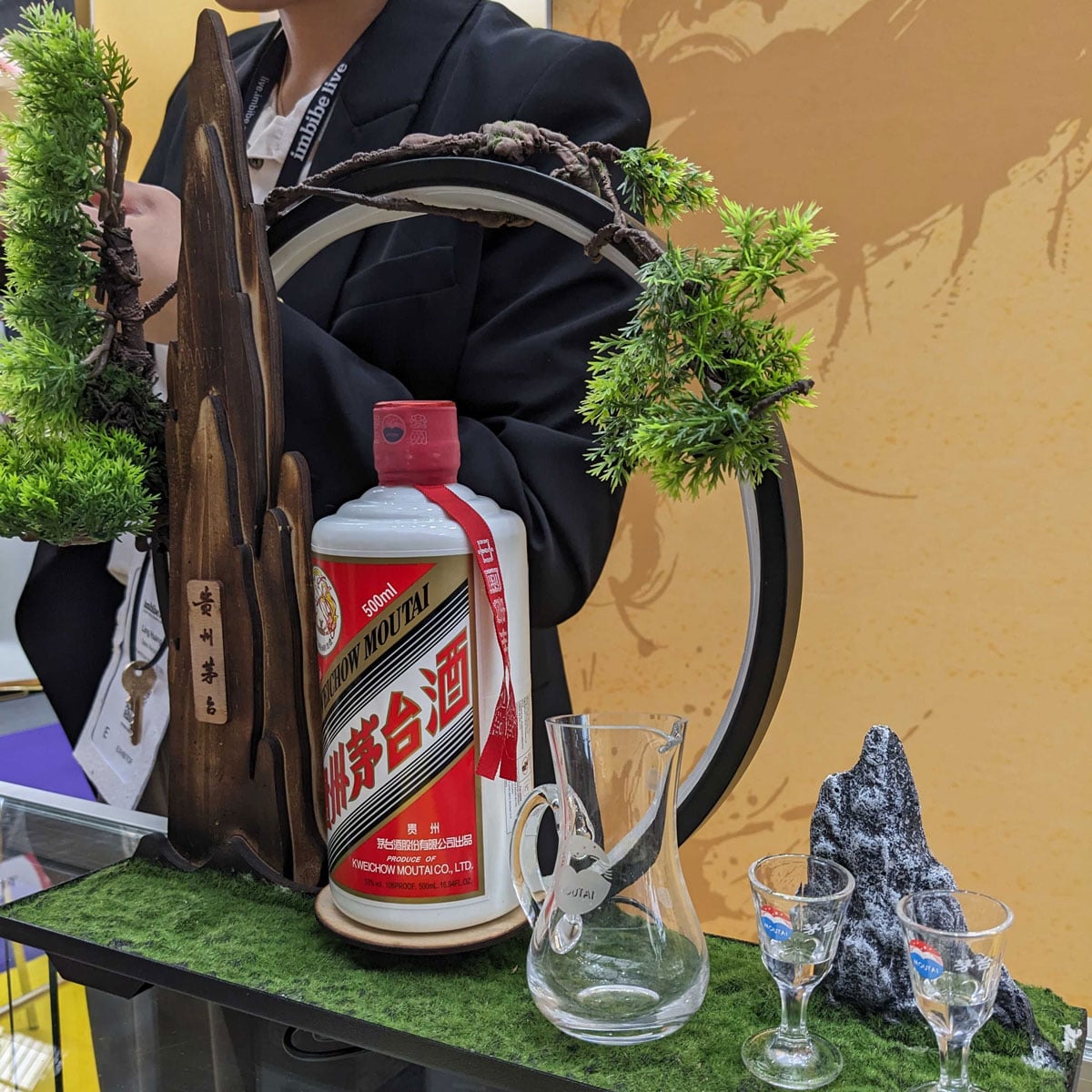 Kweichow Moutai bottle and glasses