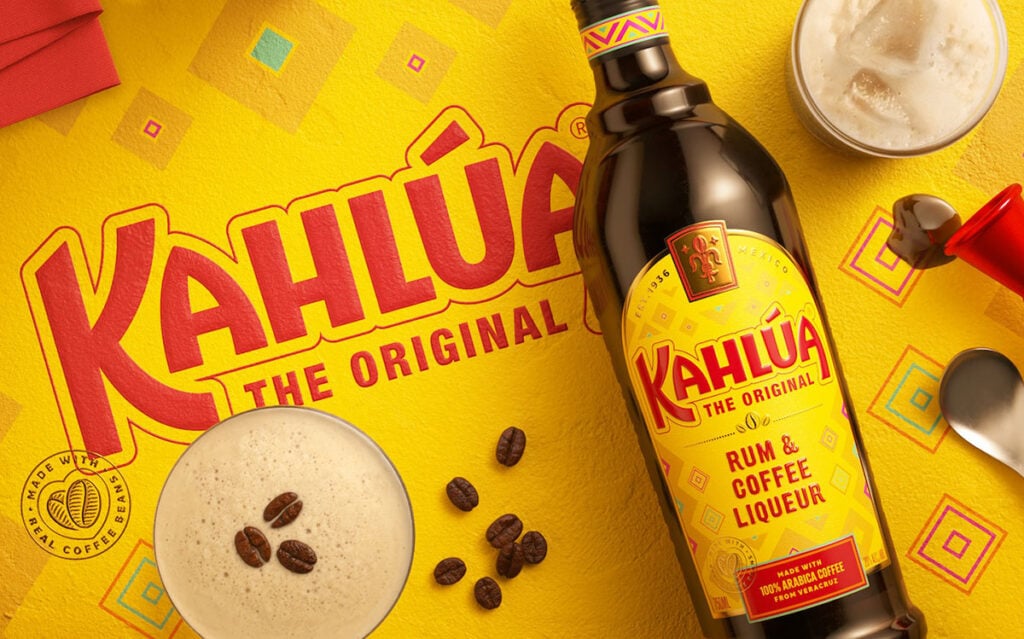 A bottle of Kahlúa with an Espresso Martini
