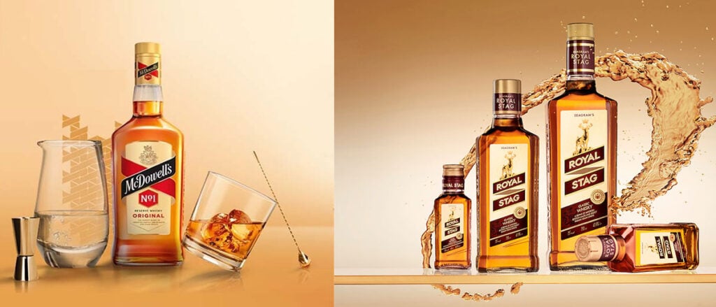 McDowell’s Whisky and Royal Stag, the two biggest selling whiskies in the world