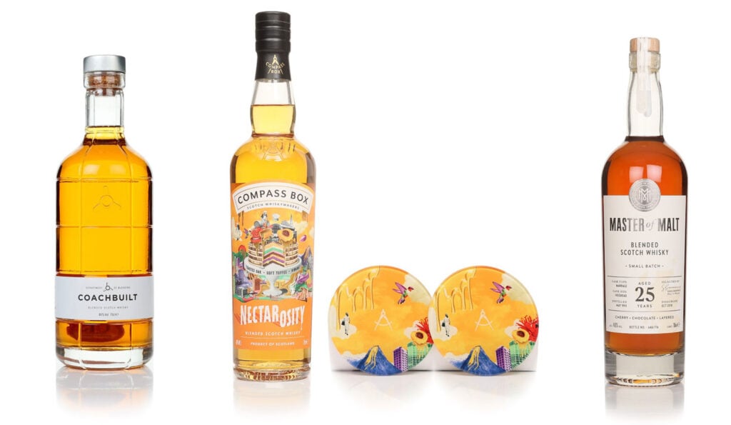 A selection of blended whisky for the article How to pick your Christmas whisky