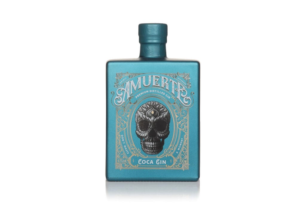 An Amuerte Coca Leaf Gin (Green Bottle)