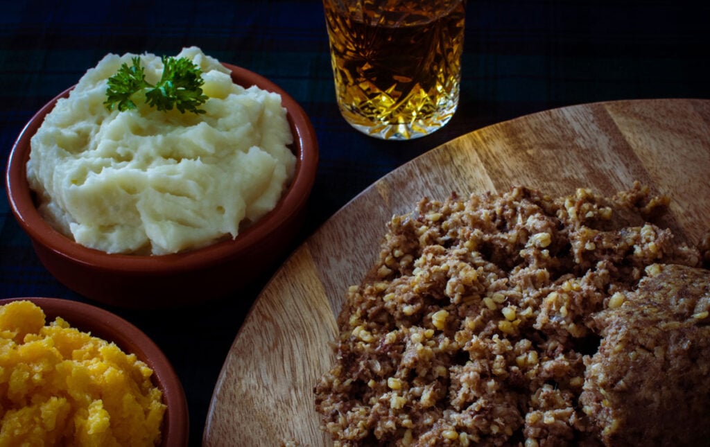 Haggis and whisky