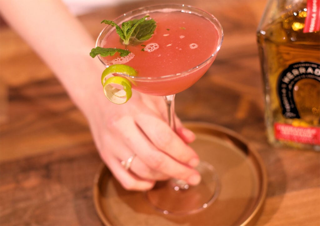 Here's how to make the Herradura Watermelon Mint Margarita