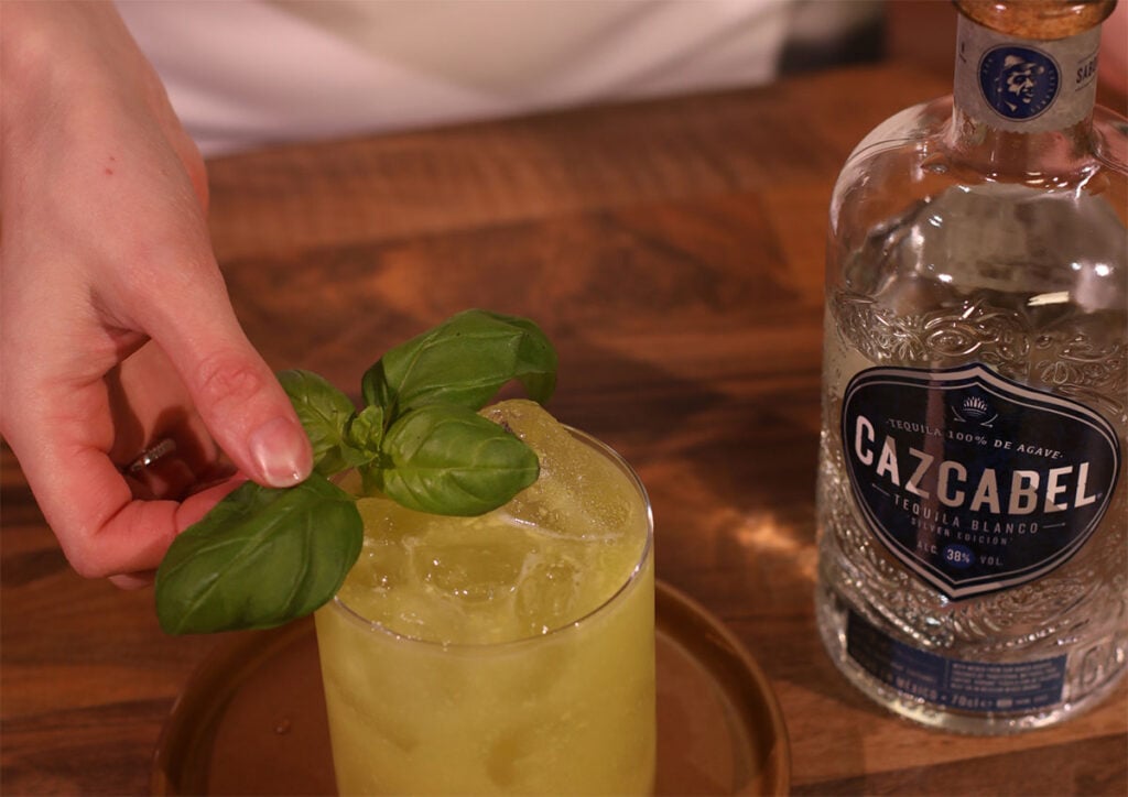 The Cazcabel Avocado Margarita has fresh basil
