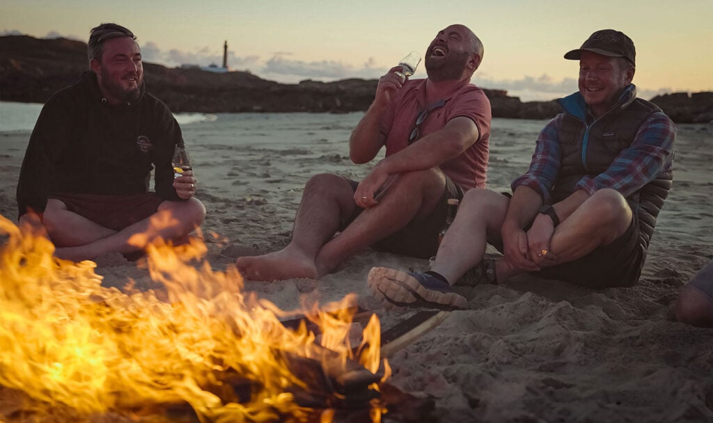 Whisky drinkers enjoying a dram