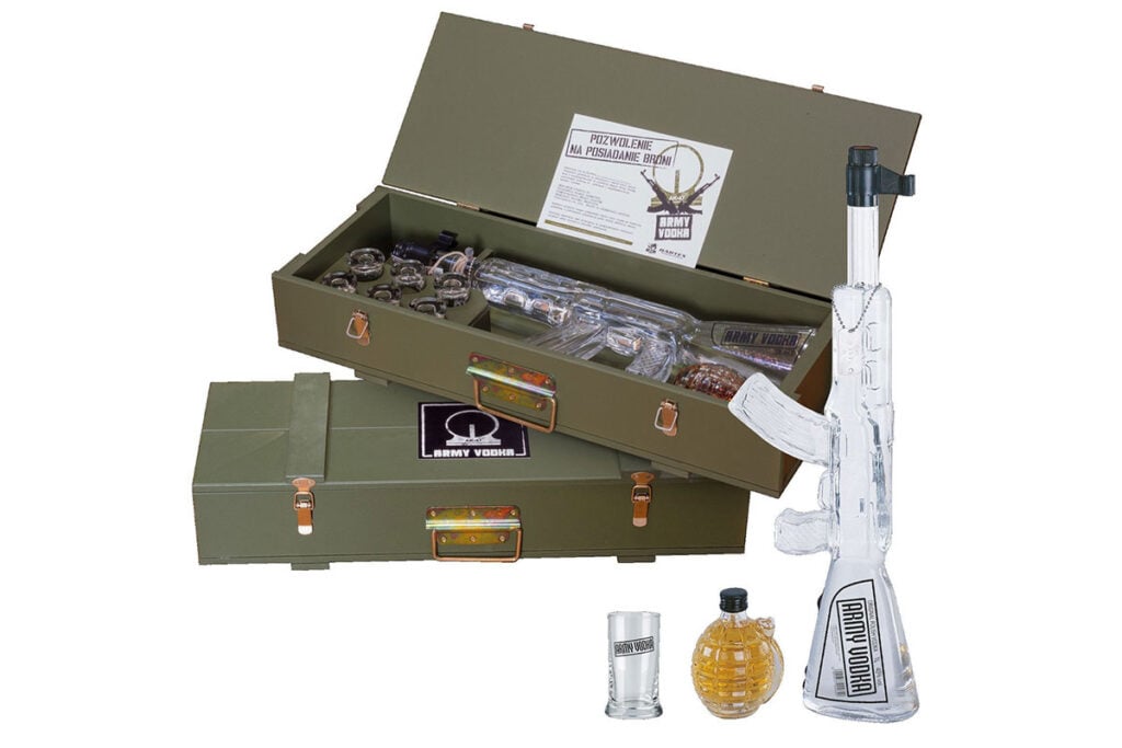 Red Army Vodka with kalaschnikow