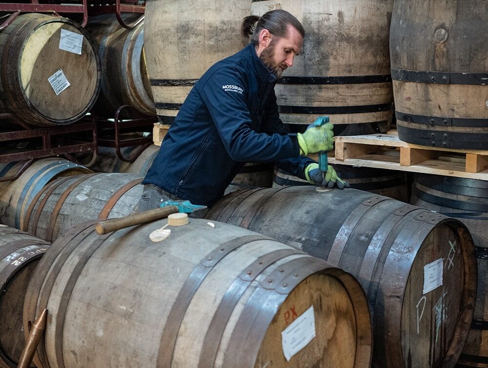 Sherry casks at Torabhaig Distillery are used