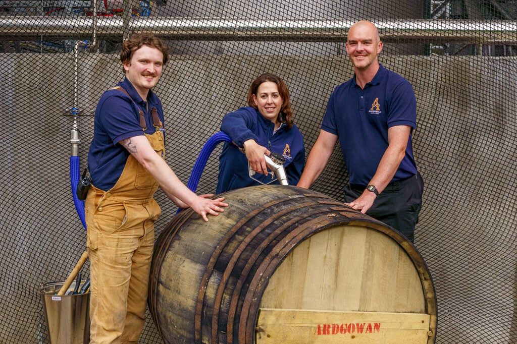 Ardgowan Distillery fills its first cask