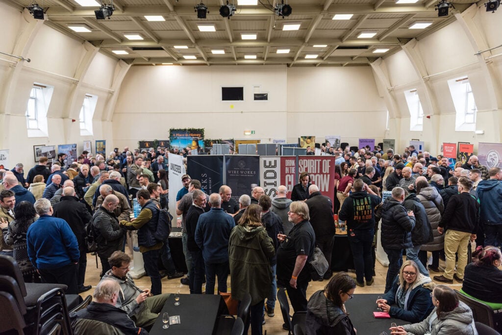 Revellers at the popular Fife Whisky Festival 