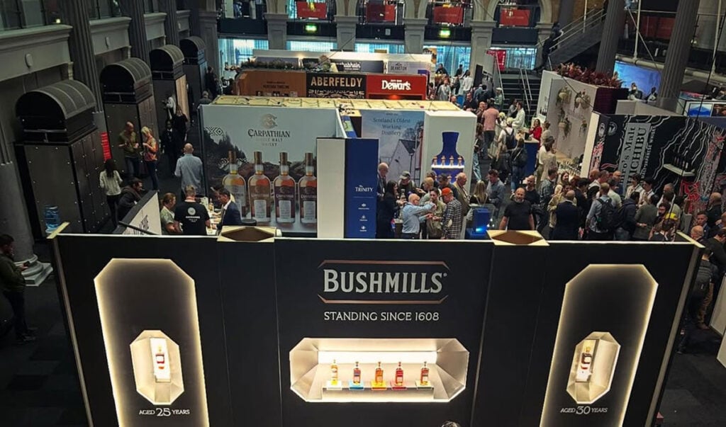 The Bushmills stand and more at the Whisky Exchange Whisky Show