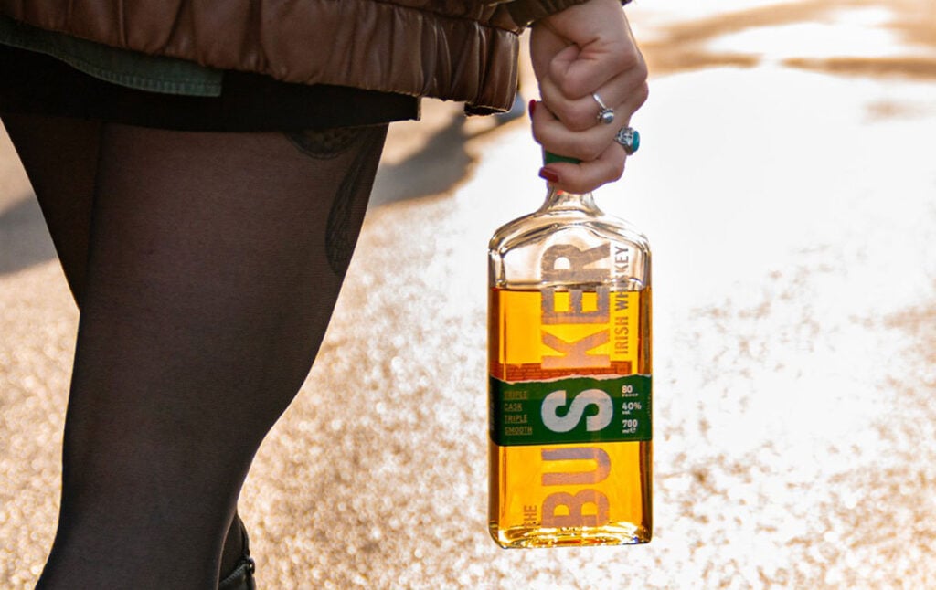 The Busker Triple Cask Triple Smooth being carried by a woman in Ireland