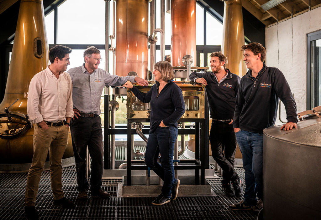 The Kilchoman founders at the distillery