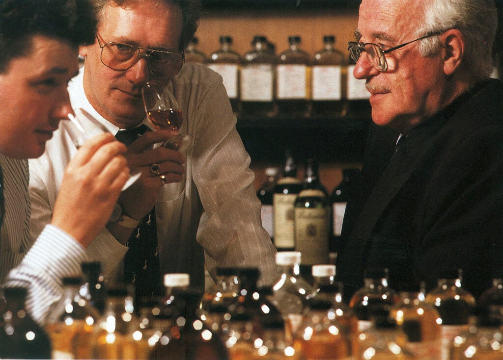 Master blenders in a blending lab back in the 1980s