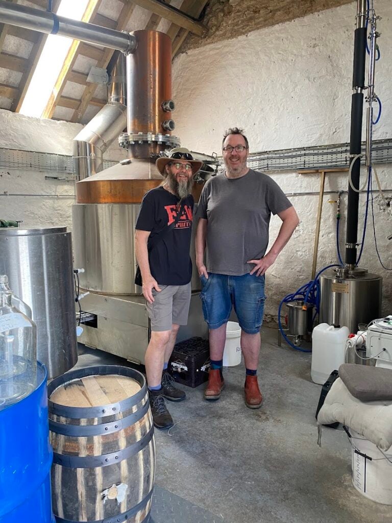 Dave Worthington and Richard Lock at Retribution Distilling Co