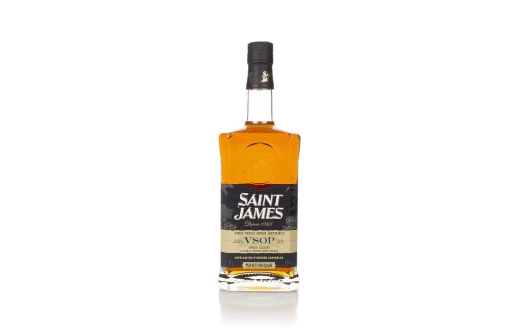A bottle of Saint James VSOP