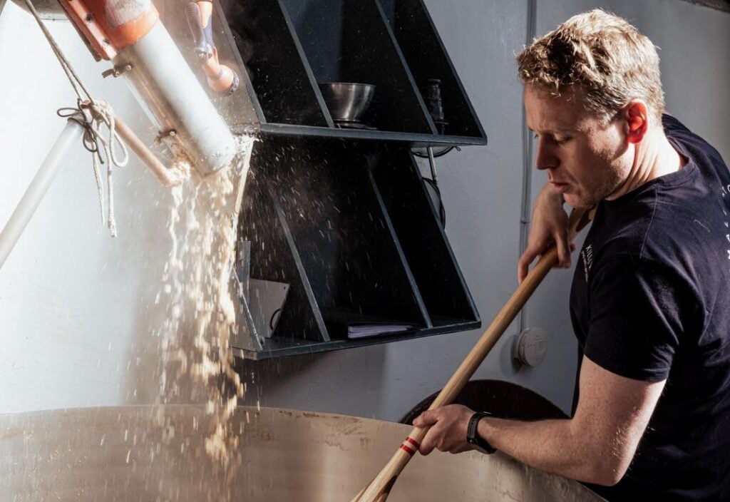 Master distiller Brendan Carty hard at work at Killowen Distillery