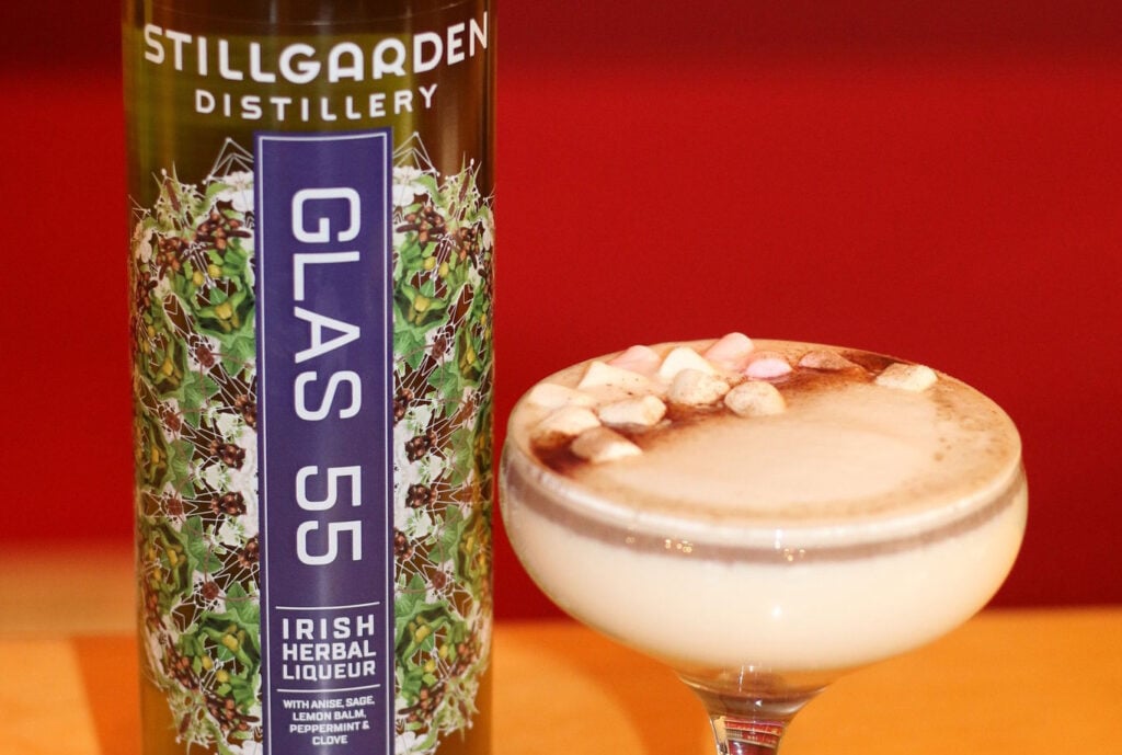 A hot chocolate made with Glas 55