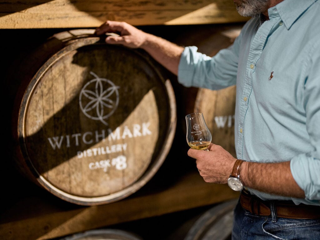 A sample of new make whisky at Witchmark