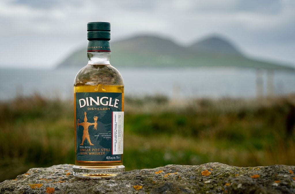 A bottle of Dingle Single Pot Still Whiskey in Ireland