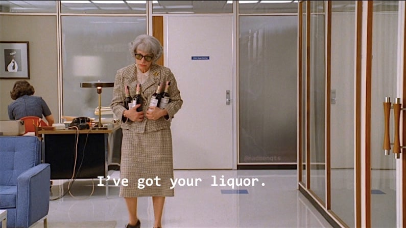 Ms. Blankenship in a scene from Mad Men