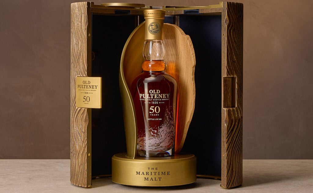 A bottle of Old Pulteney 50 Years Old