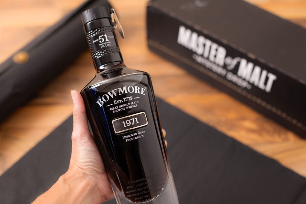 A bottle of Bowmore 51 Year Old 1971 for Master of Malt's Mystery Drop