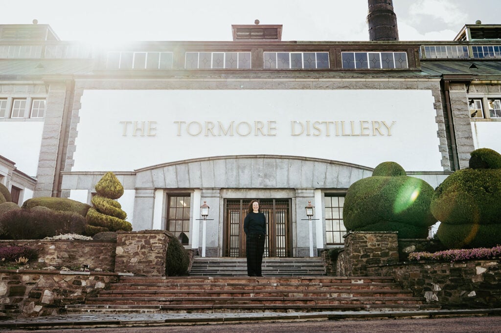 Distillery manger Polly Logan outside Tormore Distillery