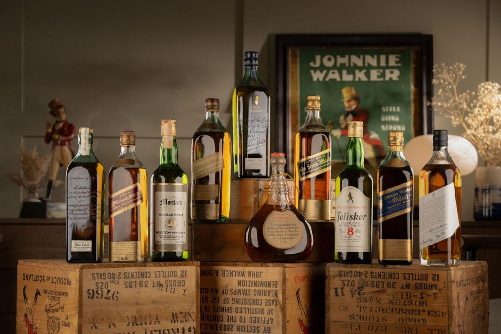 A selection of lots from the World’s Largest Johnnie Walker Whisky Collection