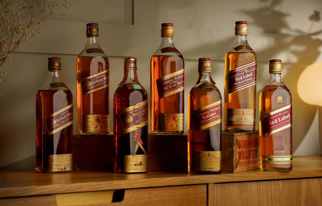 Johnnie Walker Red Label through the Decades from the World’s Largest Johnnie Walker Whisky Collection