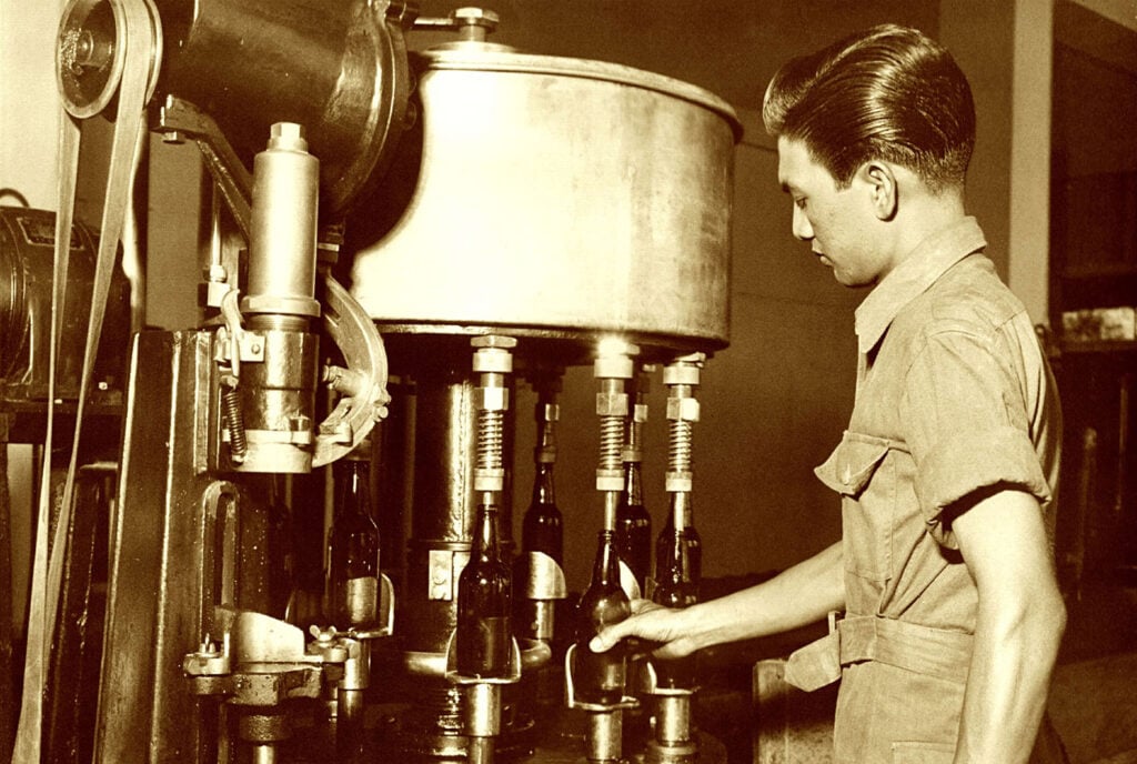 An old photo from inside Tanduay distillery