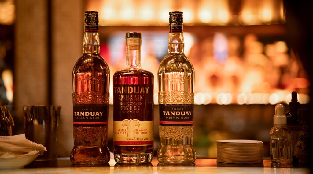 A selection of rum from Tanduay