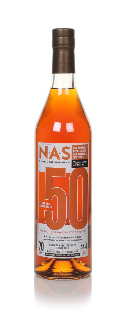 Château De Gaube 50 Year Old 1972 Bas Armagnac - Notable Age Statements (Decadent Drinks) product image