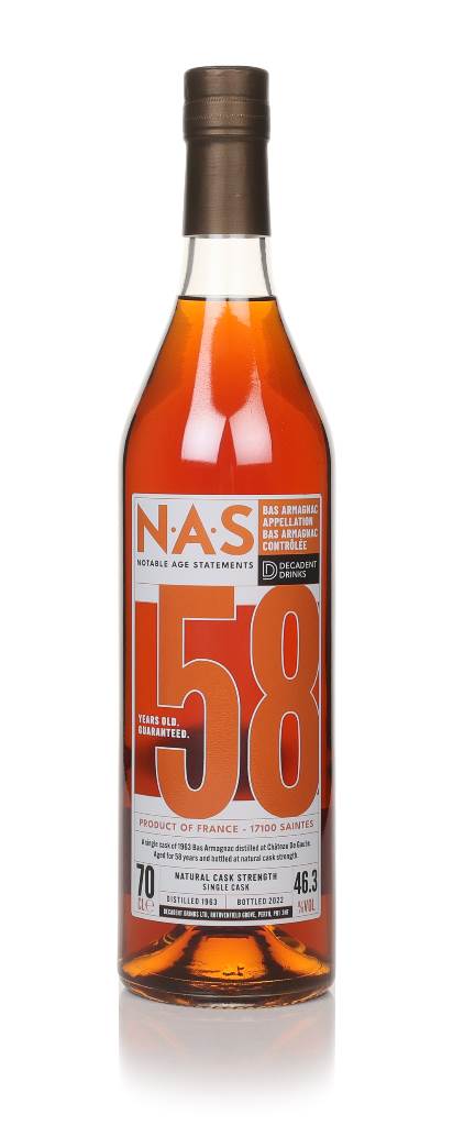 Château De Gaube 58 Year Old Bas Armagnac - Notable Age Statements (Decadent Drinks) product image