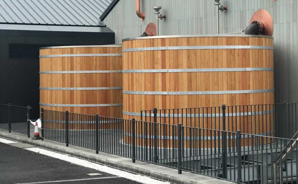 Worm tub condensers at Ardnahoe distillery