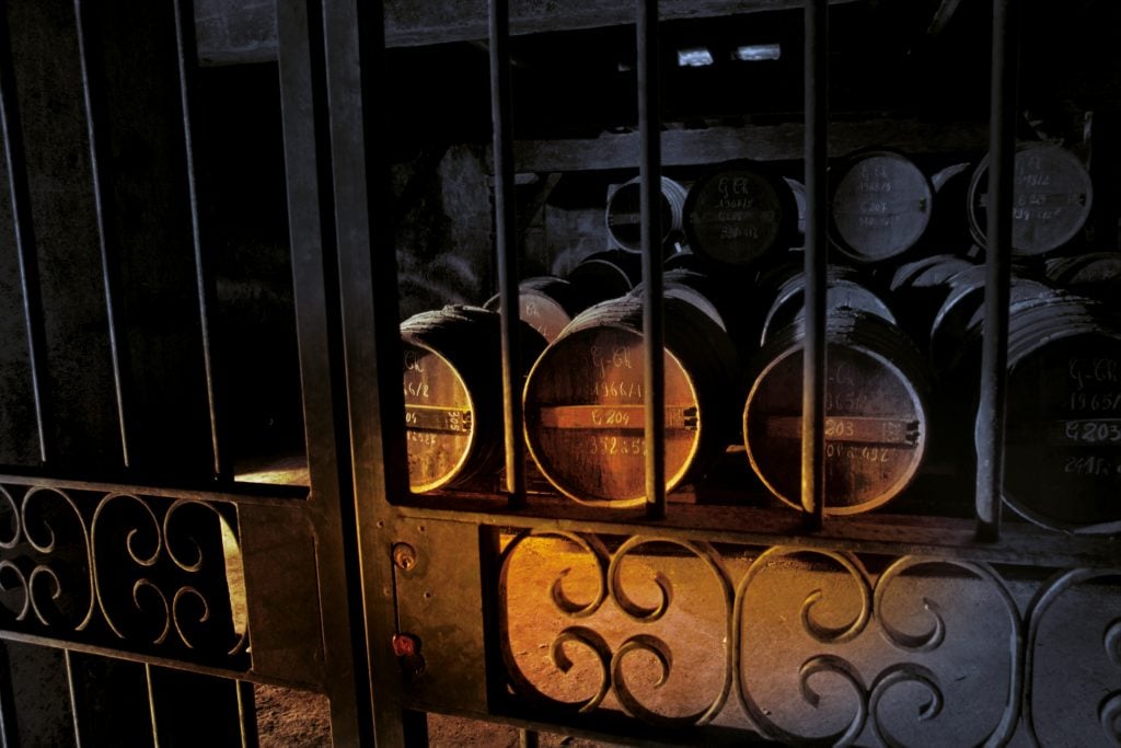 Rare casks of Cognac at Delamain