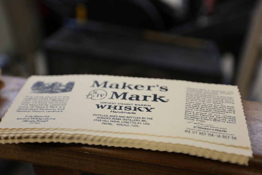 Maker's Mark label