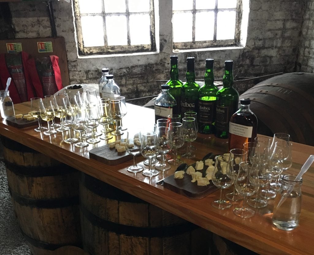 Ardbeg and cheese tasting