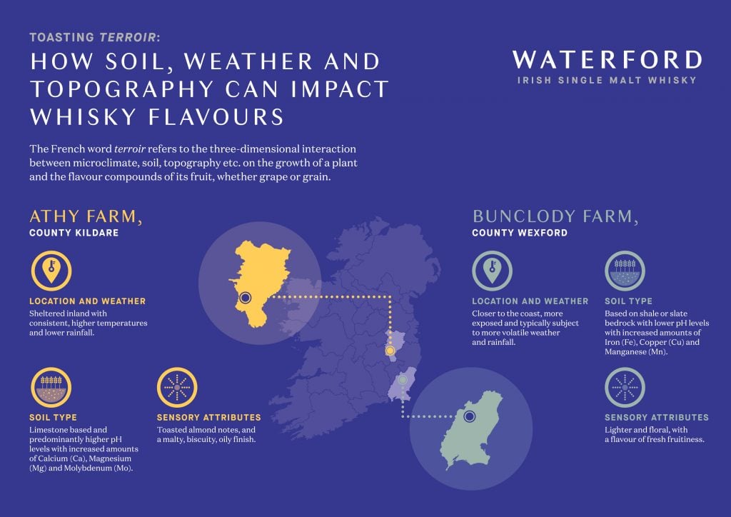 Waterford Terroir in whisky infographic