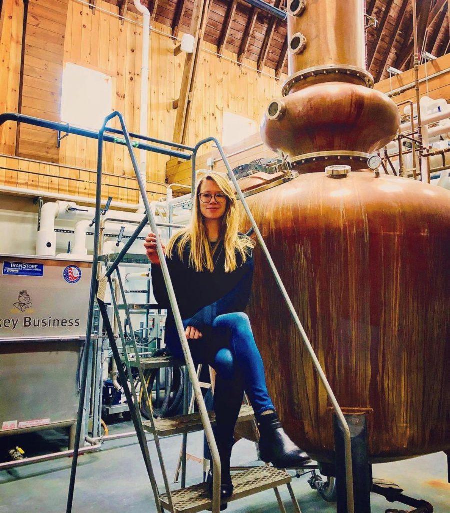 Kristiane Sherry at WhistlePig distillery