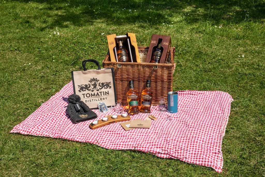 A hamper of Tomatin Whisky