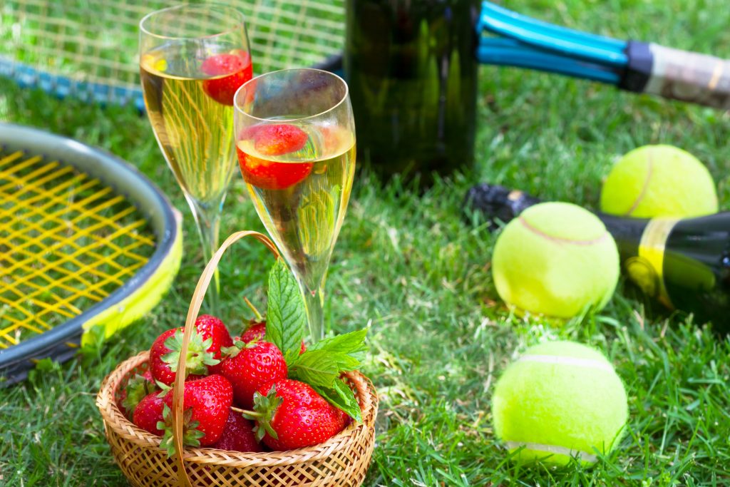 Strawberries and champagne during Wimbledon