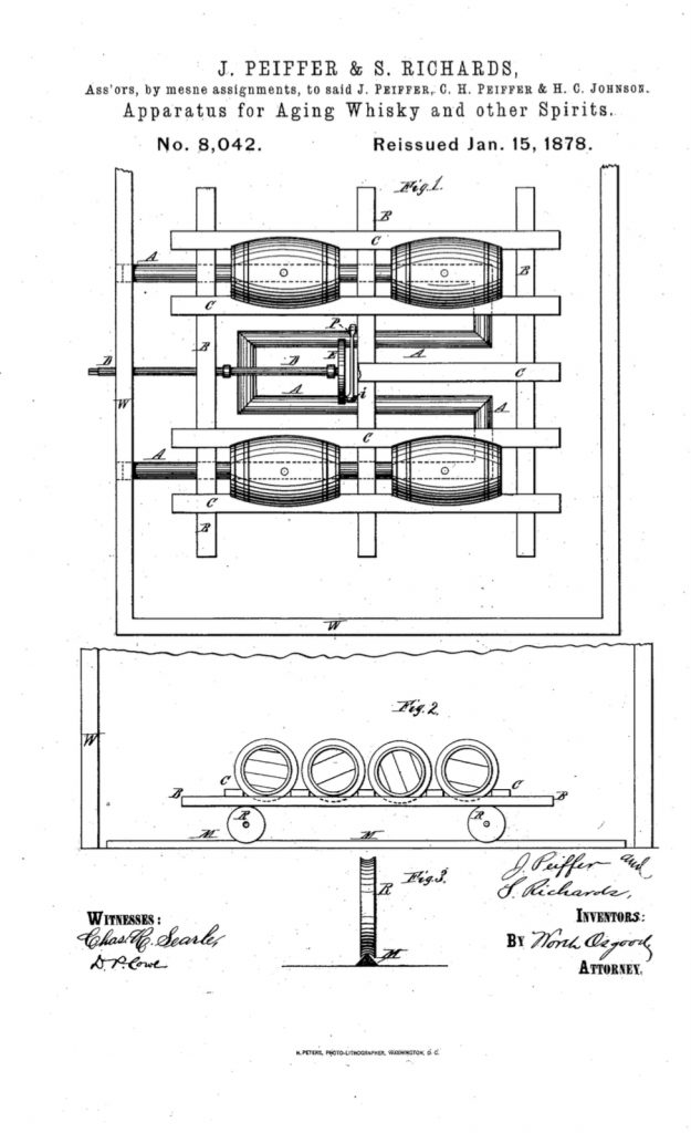 Patent for accelerated whisky maturation