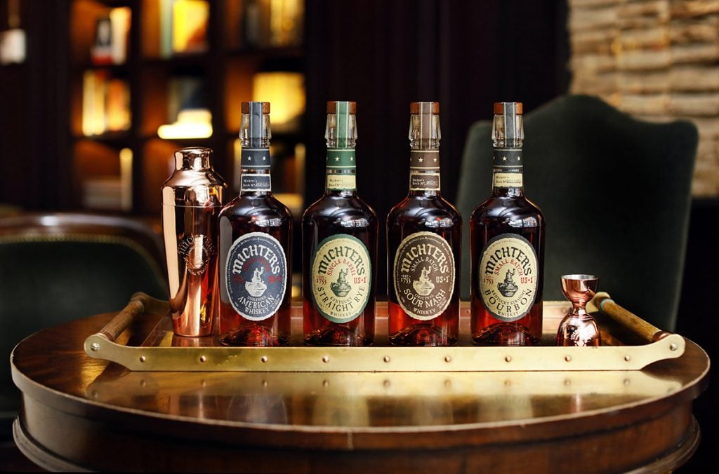 The core range of Michter's whiskey