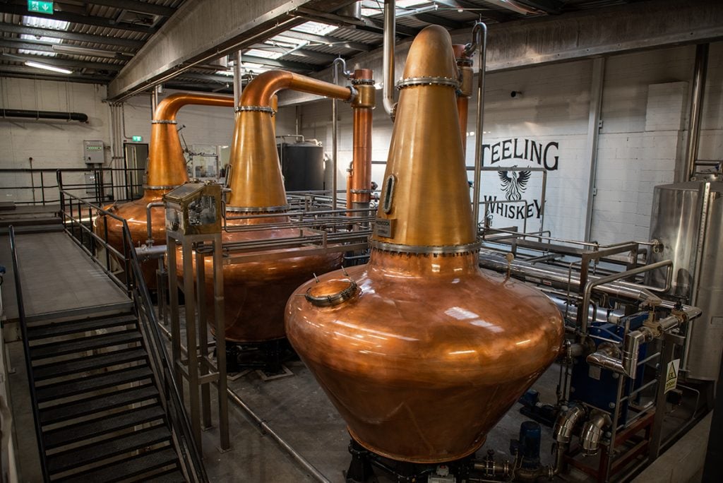 The stills at Teeling Distillery